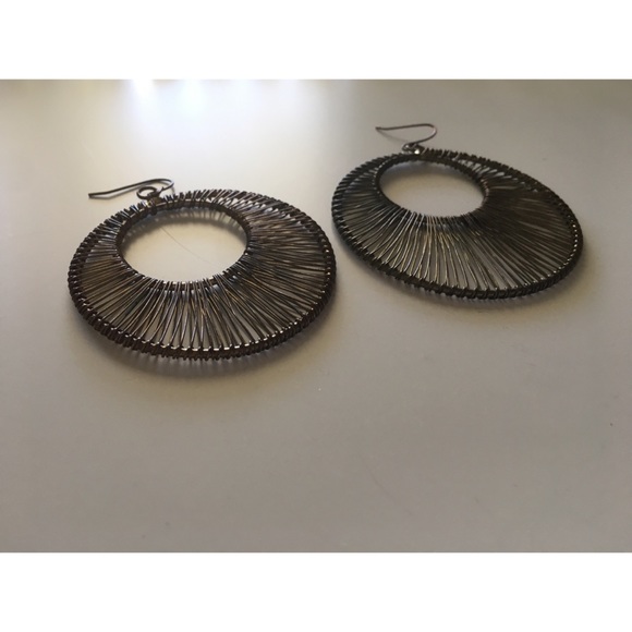 Copper Wire Loop Earrings - Picture 3 of 3